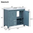 thumbnail image 2 of 36" Bathroom Vanity with Sink, Bathroom Storage Cabinet, Retro Blue, 2 of 15