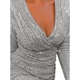 thumbnail image 4 of Gvmfive Womens Evening Party Cocktail Bodycon Dress Sexy Sequin Glitter Mini Dress, 4 of 4