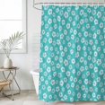 thumbnail image 4 of Turquoise Flowers Bathroom Shower Curtains with 12 Hooks Polyester Waterproof Shower Curtain for Stalls and Bathtubs Summer Botanical Blossom Floral Decorative Bathroom Privacy Curtain 36x72 Inches, 4 of 9