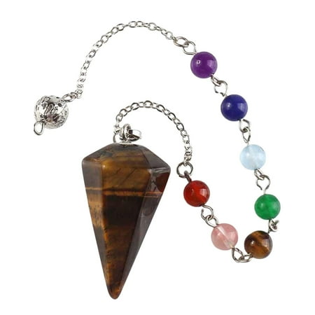

Crystal Pendulums Chakra Pendant | Hexagonal Pointed Reiki Chakra Pendant Pendulum | Dowsing Quartz Pendulum for Divination Witchcraft Crystal