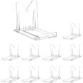 thumbnail image 1 of 2" Two Part Adjustable Clear Acrylic Plastic Display Stand Easel for Mineral Fossil Slice Agate Slab Geode Seashell, 10 Pack, 1 of 6
