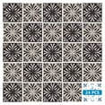 thumbnail image 6 of Mi Alma Black Gray Floral Peel & Stick Tiles - Vinyl Backsplash 8x8, 6 of 11