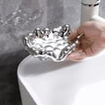thumbnail image 4 of Jabonera ligera de lujo, estante de almacenamiento de jabón portátil, forma de nube dorada, bandeja de ducha para bañera, organizador de jabón plateado de plástico, 4 of 5