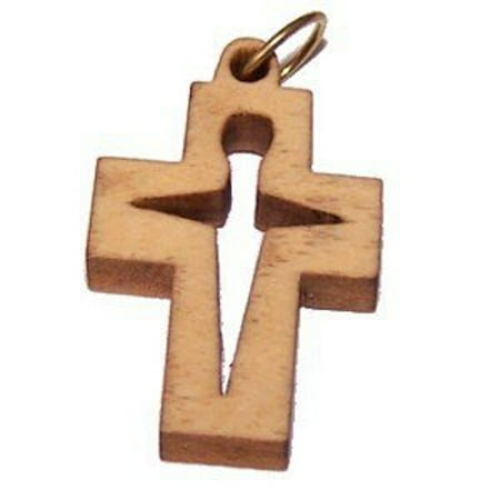 Bannouras Olive Wood - Olive wood Latin Cross Laser Pendant (8cm or 3.15