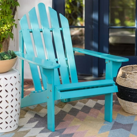 Coral Coast Pleasant Bay Acacia Adirondack Chair - Aqua Blue