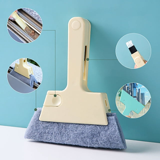 Handheld Window Track Cleaner Tool Set for Sliding Doors Sills Tile Lines Blinds Car Vents and Household