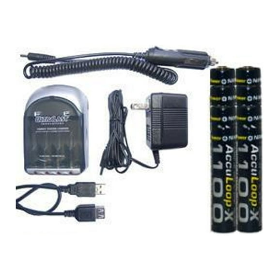 UltraLast AA / AAA Smart Battery Charger   8 AAA AccuPower AccuLoop-X NiMH Batteries (1100 mAh)