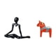 thumbnail image 5 of Escultura de caballo con un pensador abstracto creativo, figura decorativa única para la entrada, dormitorio, estantería, armario, adorno coleccionabl, 5 of 8