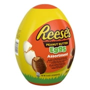 Reese's Assorted Peanut Butter Eggs Easter Candy, Plastic Egg 21.6 oz