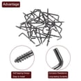 thumbnail image 4 of Uxcell 100 Pack L Shape Hooks, 1 1/4 Inch Right Angle Screw Hooks for Hanging, Black Bronze, 4 of 7