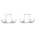 thumbnail image 2 of 2x Heavy Duty Metal Curtain Rod Brackets Hook Holder Single/Double Rod , Aluminium Alloy, 2 of 8