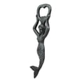 thumbnail image 3 of Rustic Verdigris Cast Iron Nautical Siren Mermaid Beer Bottle Opener Set Of 2, 3 of 4