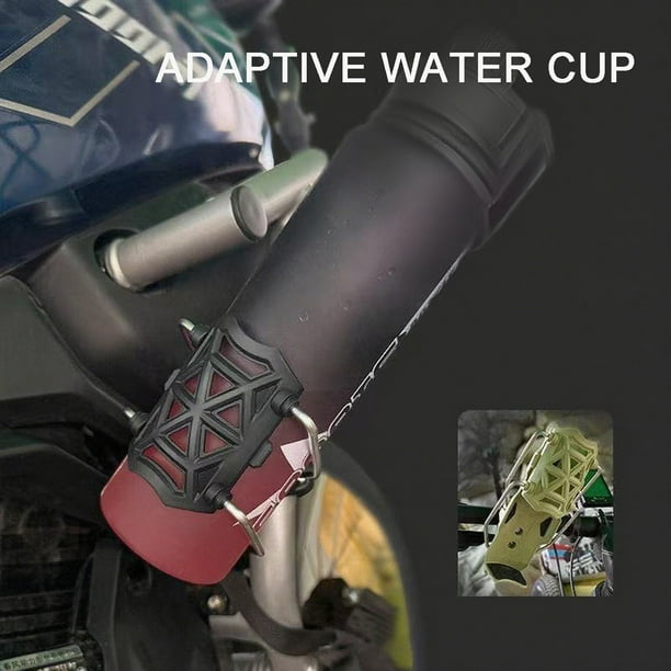 Botella de agua adaptable para motocicleta, scooter, sin perforaciones, taza giratoria