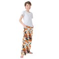 thumbnail image 4 of FORMRS Kids Pajama Pants with Pockets Size 11-12Y Boys Lounge Sleep Bottoms, Beige Halloween Cat Pattern, 4 of 8
