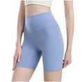 thumbnail image 2 of WQQZJJ Women's High Waist Workout Yoga Shorts Fashion Casual Solid Color Shorts New Summer High Waist Hip Lift Sports Shorts Yoga Short Pants, 2 of 9