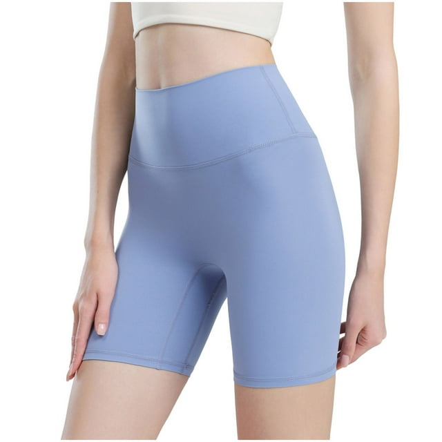 Plebaso Shorts de Yoga Taille Haute pour Femmes Shorts de Cycliste Extensibles Entraînement Course Shorts Athlétiques pour Femmes