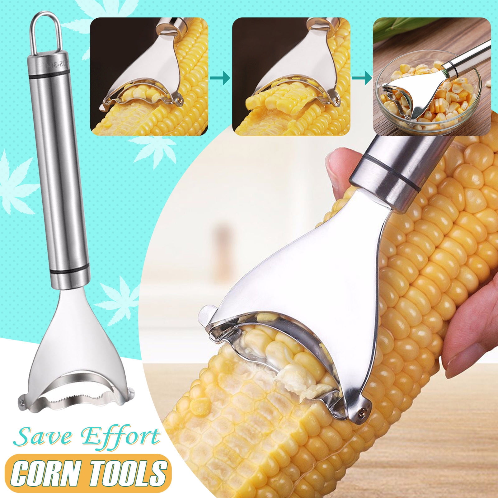 X8 Stainless Steel Corn on The COB Holders Party Gadget BBQ Prongs Skewers Forks 