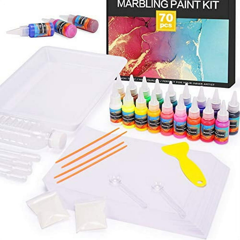 Dan & Darci Marbling Paint Art Kit for Kids - Arts and Crafts for Girls & Boys Ages 6-12 - Craft Kits Art Set - Best Tween Paint Gift