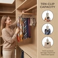thumbnail image 3 of Unique Bargains 2Pcs Wood Minimalist Hangers With 10 Clips Natural, 3 of 6