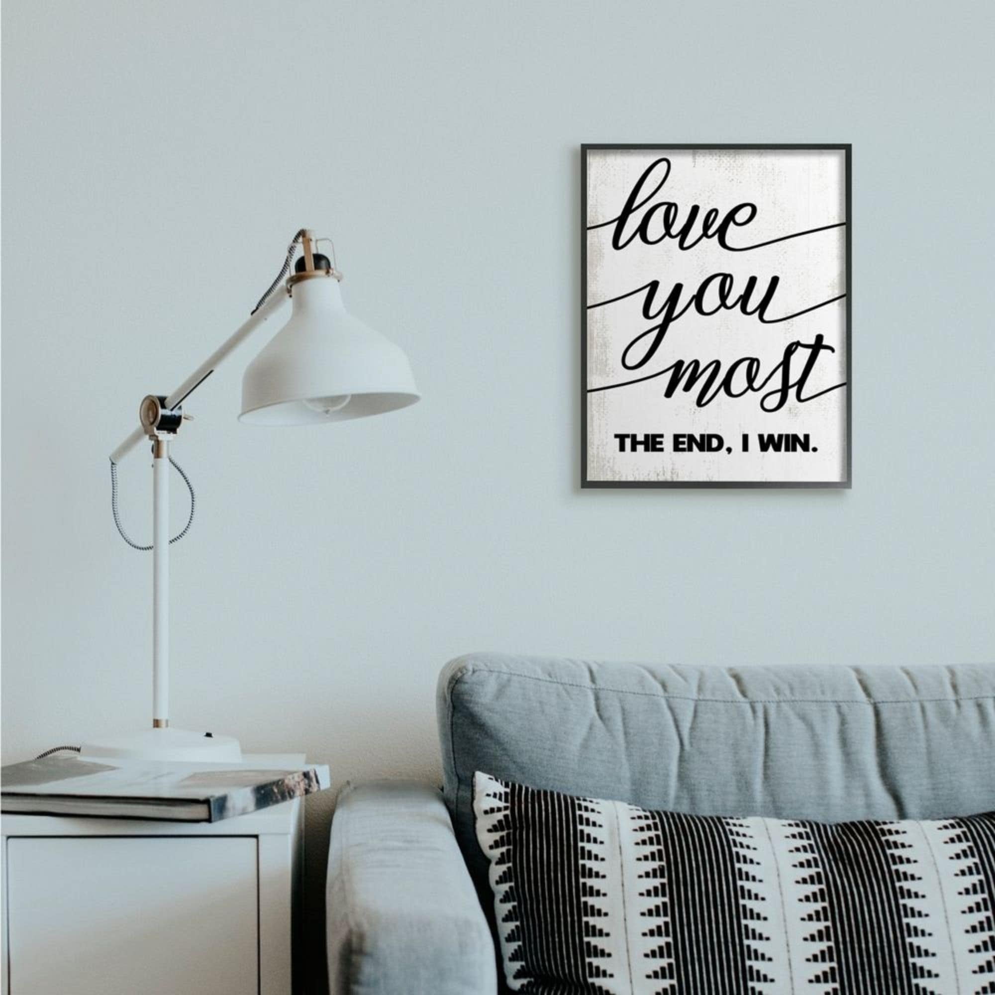 Stupell Industries Love You Most Romantic Rustic Word Design Design by Daphne Polselli