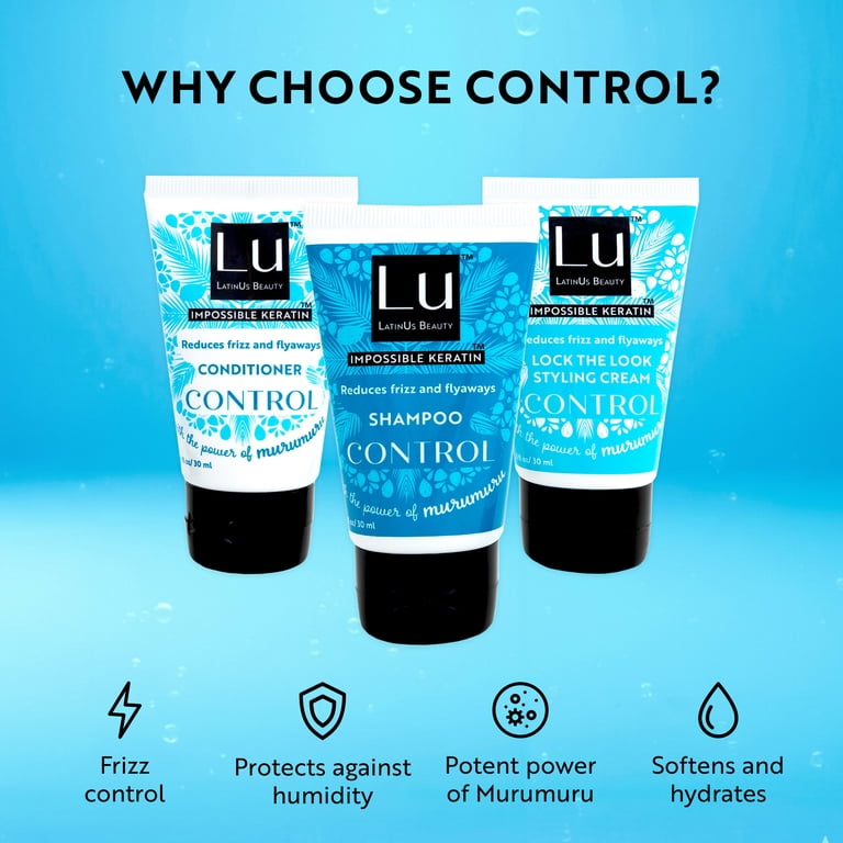 Lu by LatinUs Beauty Control Travel Kit, Frizz Free, 3 oz
