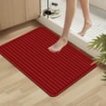 thumbnail image 4 of Inerposs Water Absorbing Door Mat, Fast Drying Floor Mat, Non-Slip Bathroom Mat, Dirt Counteractive Door Mat, Striped Diatom Mud Mat for Home Use, 4 of 6