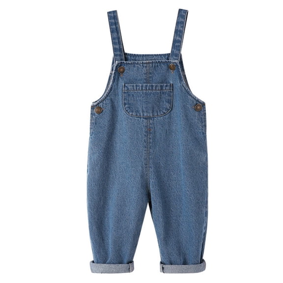 Coerni Toddler Kids Denim Overalls Cute Bib Suspender Harems Pants Boys Girls Casual Fit Jean Pants Jumpsuit 6M-9Y