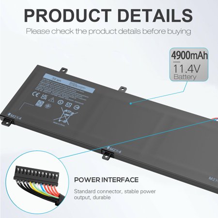 Type RRCGW Battery for Dell XPS 15 9550 Precision 5510 Sereis Notebook M7R96 VA