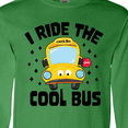 thumbnail image 4 of Inktastic I Ride the Cool Bus with Yellow Bus Long Sleeve T-Shirt, 4 of 5