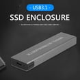 thumbnail image 1 of Carcasa M.2 NVME PCIE SATA M/B Key SSD USB tipo C (cable USB-C a USB-A), 1 of 9
