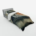 thumbnail image 3 of Ambesonne Nature Bedding Set 4 Pcs, Snowy Peak Mountain, Queen, Grey Orange, 3 of 3