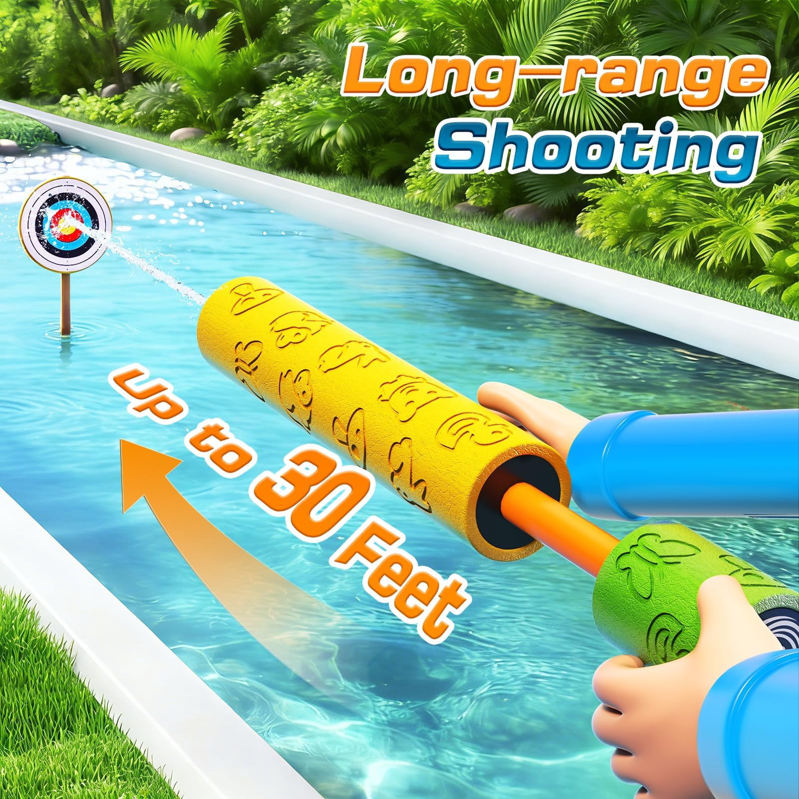 8 Pack Water Squirt Toys Pool Beach Outdoor Party Swimming Games
