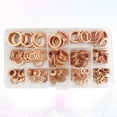 thumbnail image 4 of 300pcs Flat Ring Washer Assortment Copper Plain Washers Kit Sealing Washers 12 Sizes M5-M20, 4 of 6