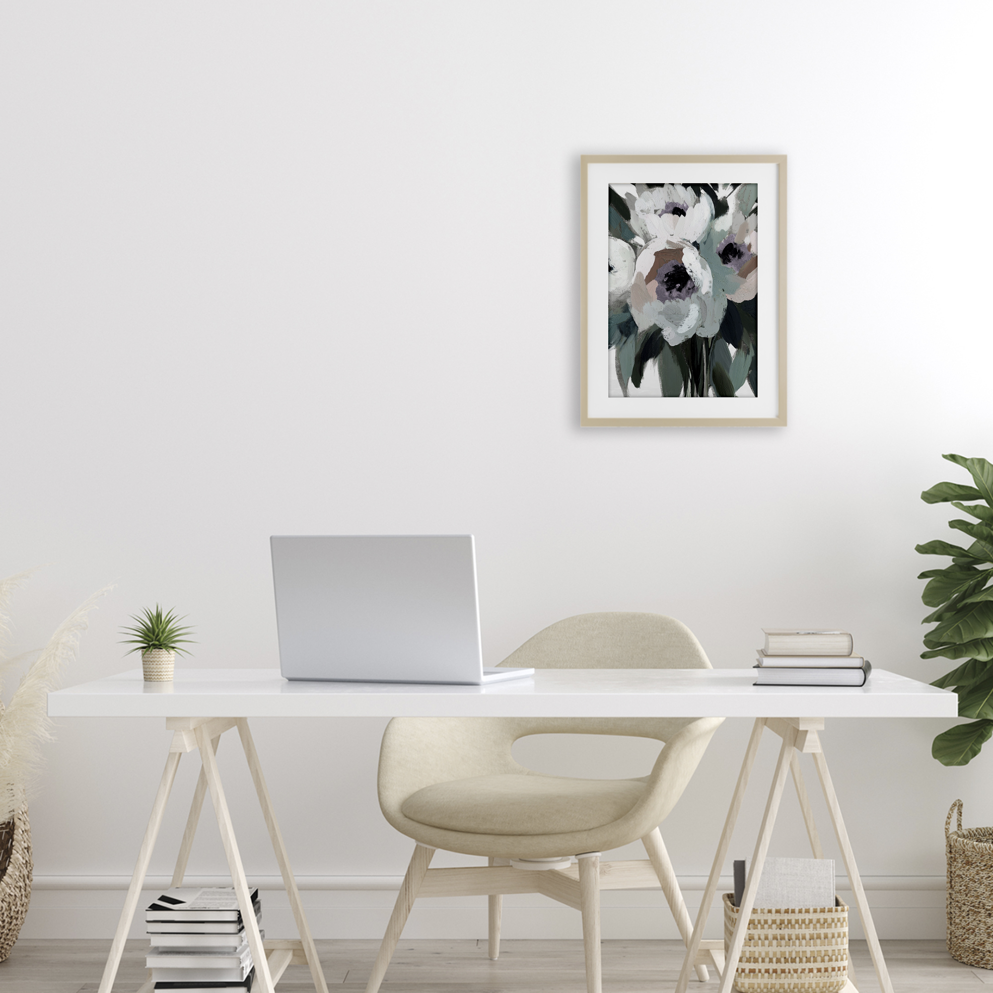 The Absence of Sorrow Birch Framed Print Under Glass, design by Annabelle Hall