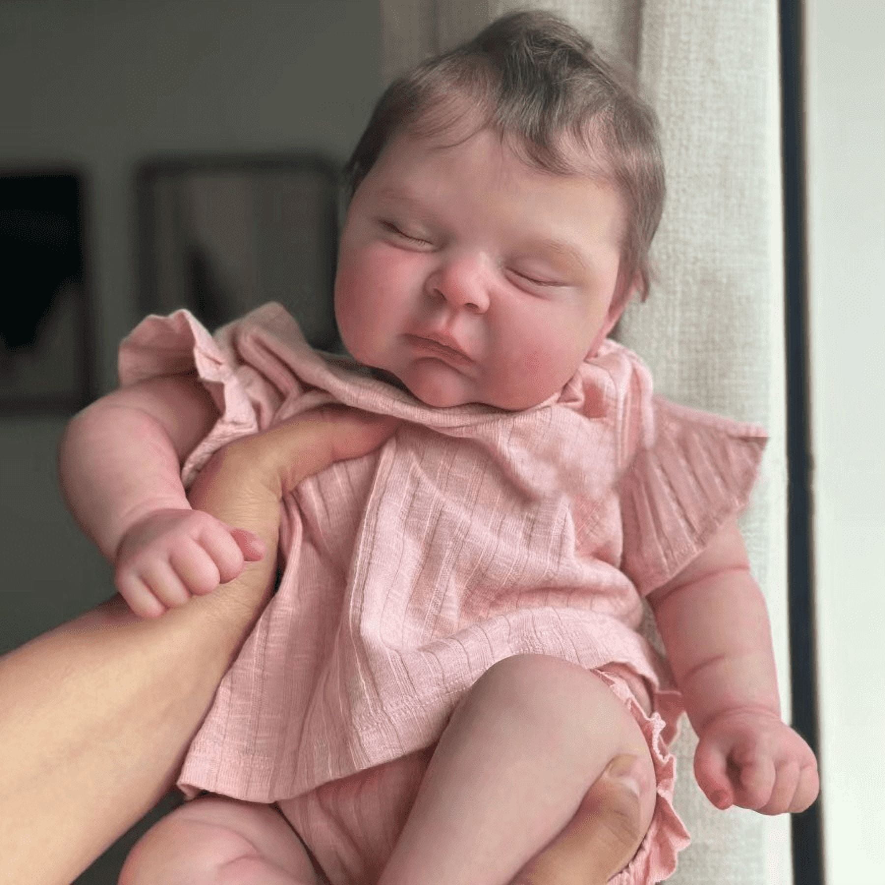 Realistic Reborn Baby Dolls - 20 Inch Cute Lifelike Real Life Baby Dolls Newborn Silicone Baby Dolls Girl with Feeding Kit for 3+ Years Old Kids Gifts