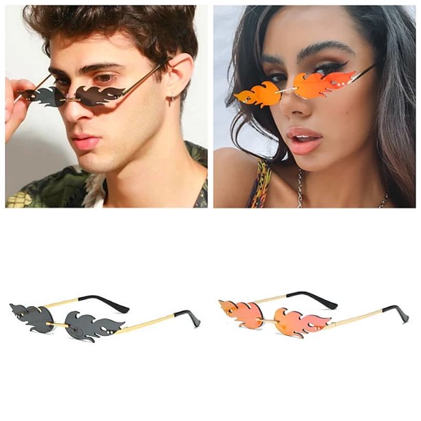 1 Pcs Sunglasses Car Drivers Vision Goggles Driving Glasses Auto Accessories Rimless Wave Sunglasses Rimless for Uv ProtectionGrey He Qiyong unisex