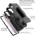 thumbnail image 5 of For Motorola Moto G Power 5G 2024 Phone Case, with [Built-in Screen Protector] Holster Belt Clip for Moto G Power 5G 2024 Ebizware Military Grade Heavy Duty Shockproof Rugged Kickstand Cover - Black, 5 of 10
