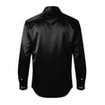 thumbnail image 5 of Spencer Mens Long Sleeve Plain Shirts Casual Dress Shirts Button Down Male Satin Blouses for Wedding Party Formal Business, Size S-2XL, 5 of 8