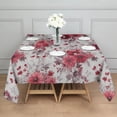 thumbnail image 3 of Pioneer Flower Floral Print Pattern Square Tablecloth,Waterproof Square Table Cover,Wipeable Spillproof Washable Table Cover for Home Kitchen Party Decor 42"X42"(107x107cm), 3 of 6
