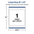 thumbnail image 6 of Avery Matte White Square Labels, 8" x 8", 25 Labels, 6 of 8