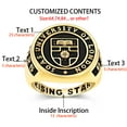 thumbnail image 5 of Customizable Class Rings Fully Personalized Class Rings for Men Gold Plated Class Rings 925 Sterling Silver Rings Men's Class Rings Class Rings for Men High School Size 5-15 Men's School Ring, 5 of 5