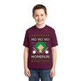 thumbnail image 2 of Wild Bobby Ho Ho Ho Homerun, Baseball Fan Christmas Design Christmas Sweater Design | Holiday Unisex Boys Girls Graphic Youth T-Shirt, 2 of 5