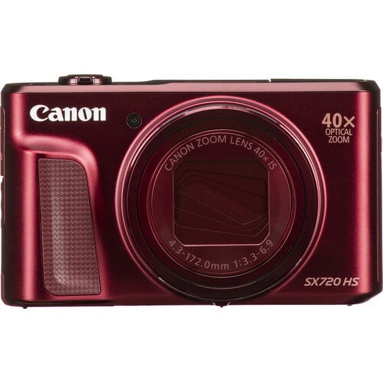 Canon PowerShot SX720 HS Digital Camera (Red) (1071C001) + 32GB