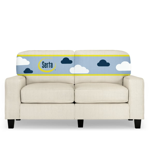 Serta Palisades 61" Track Arm Sofa Loveseat with Removable Covers Buckwheat