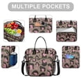 thumbnail image 2 of Brown and Pink Of Leopard Print Womens Lunch Box for Work,Insulated Large Lunch Bag for Tween and Teen,Loncheras Para Mujer,Leakproof Adult Lunch Bag for Work,Beach,Travel,Picnic,Camping, 2 of 7