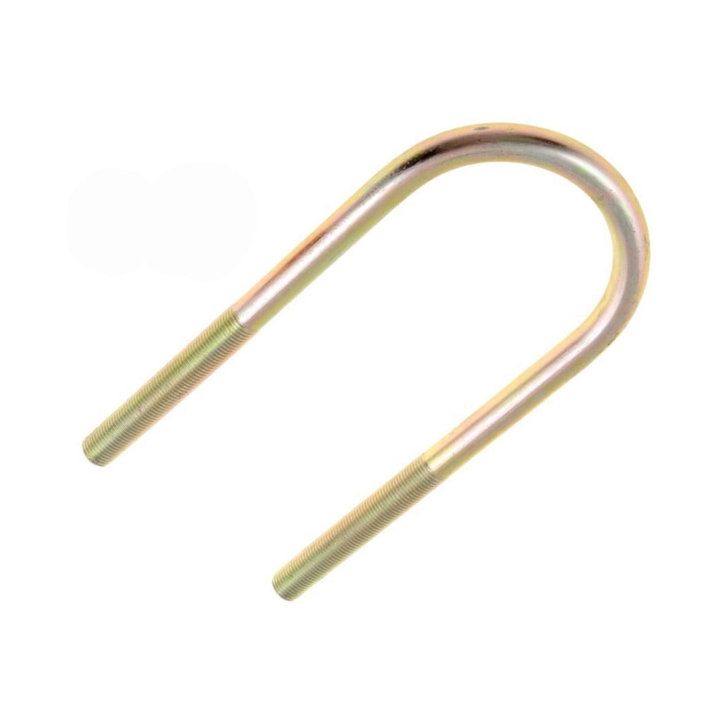KarParts360 Threaded U-Bolt | Steel | Yellow Zinc | Round U-Bolt | Fine Thread | Heat Hardened | 1/2 Inches Thread Diameter