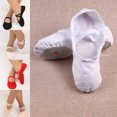 thumbnail image 3 of Ballet Shoes Split Sole Round Toe Flat Canvas Dancing Shoes for Children & Adults, 3 of 5
