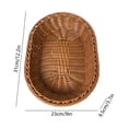 thumbnail image 3 of YFGEFTR Woven Breads Baskets, Stackable Plastic Wicker Basket, Handwoven Storage Basket for Fruit Basket Vegetables Cosmetics, 3 of 6