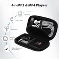thumbnail image 3 of MP3 MP4 Player Carrying Case for 4 Inch Music Player, Shockproof with Carabiner, Black, 3 of 4