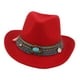 thumbnail image 1 of Sombrero Vaquero Jinwen Fedora Unisex Adulto Rojo, 1 of 8